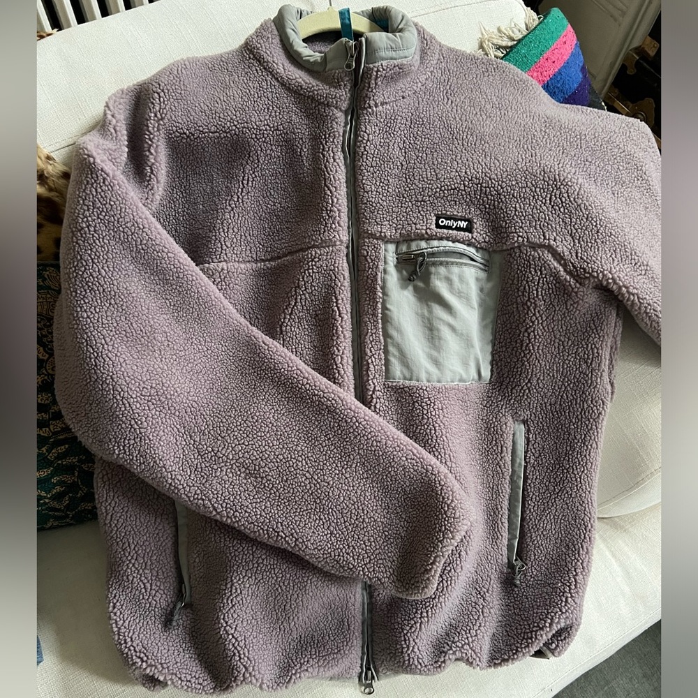 Only NY dusty rose XL sherpa fleece jacket